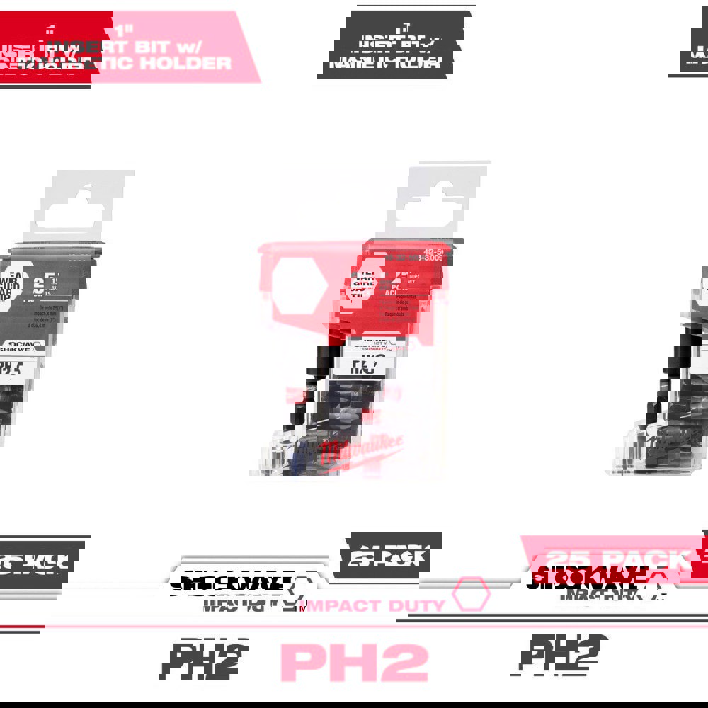 Power & Impact Screwdriver Bits & Holders; Overall Length (Inch): 2-3/8 ; Addition Information: Includes PH#2 Insert Bits ; UNSPSC Code: 27112814